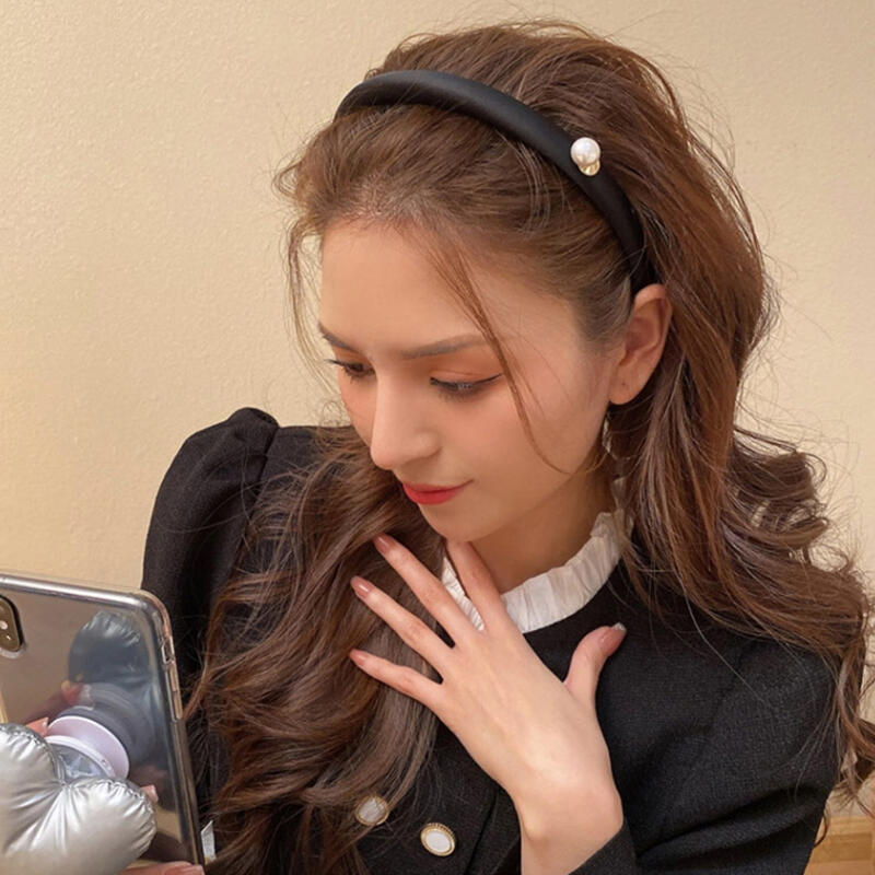 Fabric Pearl Point Hair Band Headband