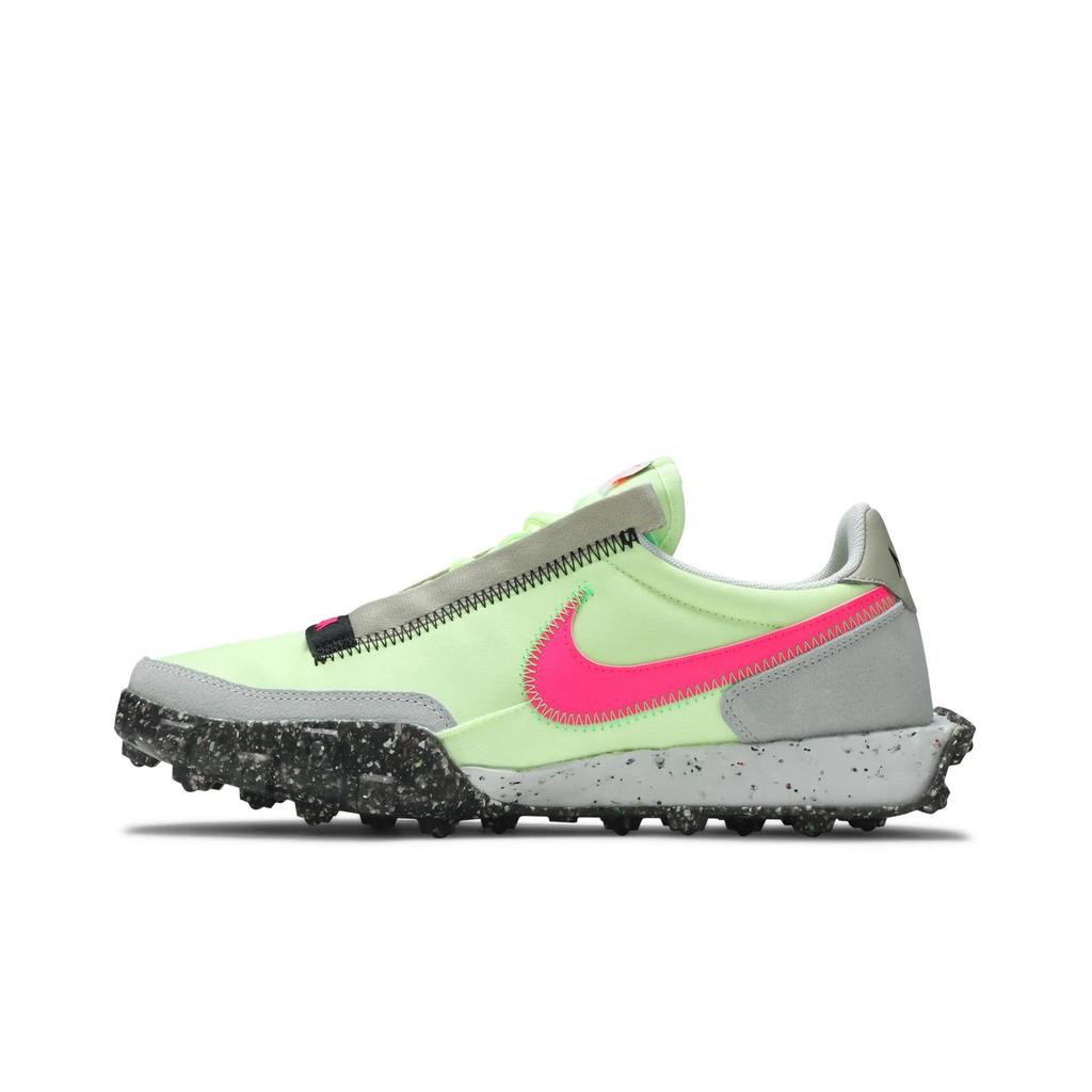 Nike Womens Waffle Racer Crater 'Barely Volt' (women's sizes) Barely Volt / Black / Poison Green / Pink Blast Casual Shoes CT1983 700