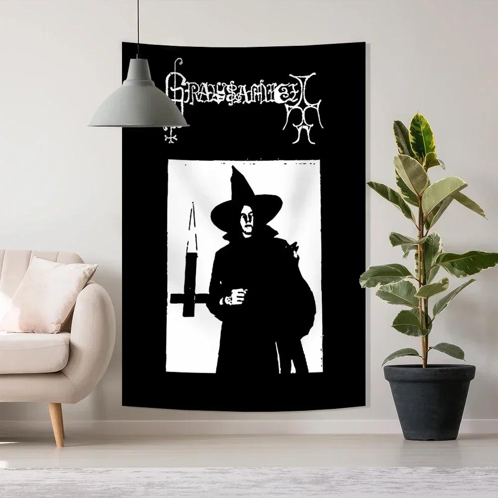 VIKAMA Dark Art Tapestry Gothic Style Skull Wizard Series Living Room Bedroom Personalised Background Wall Decoration