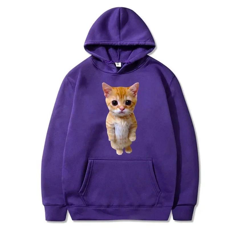 Autunm Funny Cat Printed Women Casual Multi-color Hoodies Women Men Harajuku Pullover Girl Boy Fashion Clothes Tops