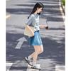 Women's 3D Letter Round Neck T-Shirt