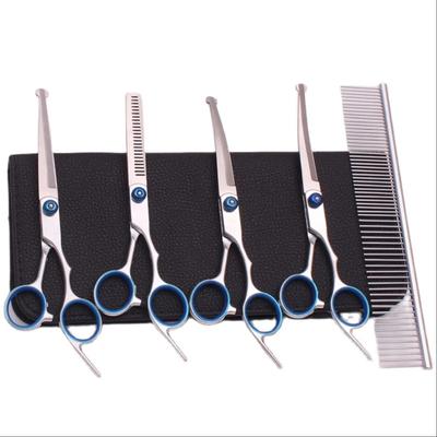 Tijeras de seguridad para el cuidado de mascotas de 6.0'', peines curvos para cortar el pelo y adelgazar, juego de tijeras para el hogar, perros, gatos y peluquería C3066