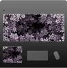 Black Purple Floral Pattern Large Mouse Pad Beautiful AntiSlip Waterproof Desk Mat Suitable For Office Daily Use