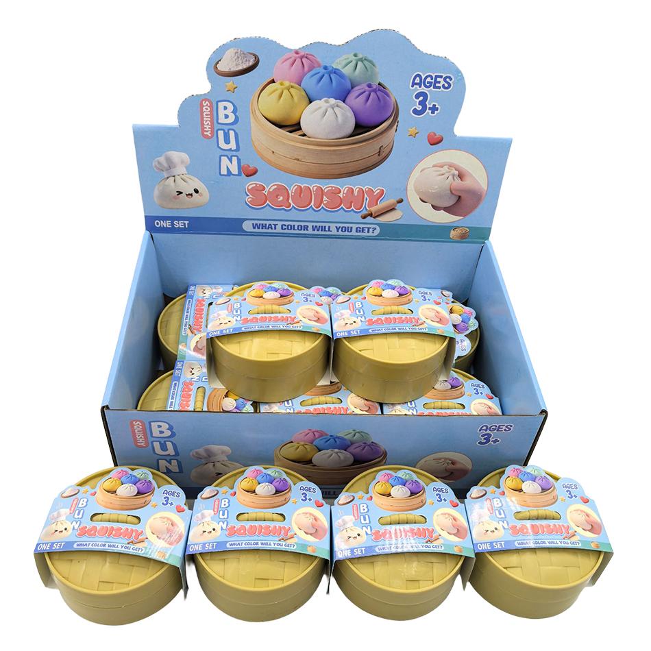 Colorful Dumpling Squishes Stress Balls Reusable Low Rebound Decompression Toys Dough Ball Unique Home Decoration Gifts
