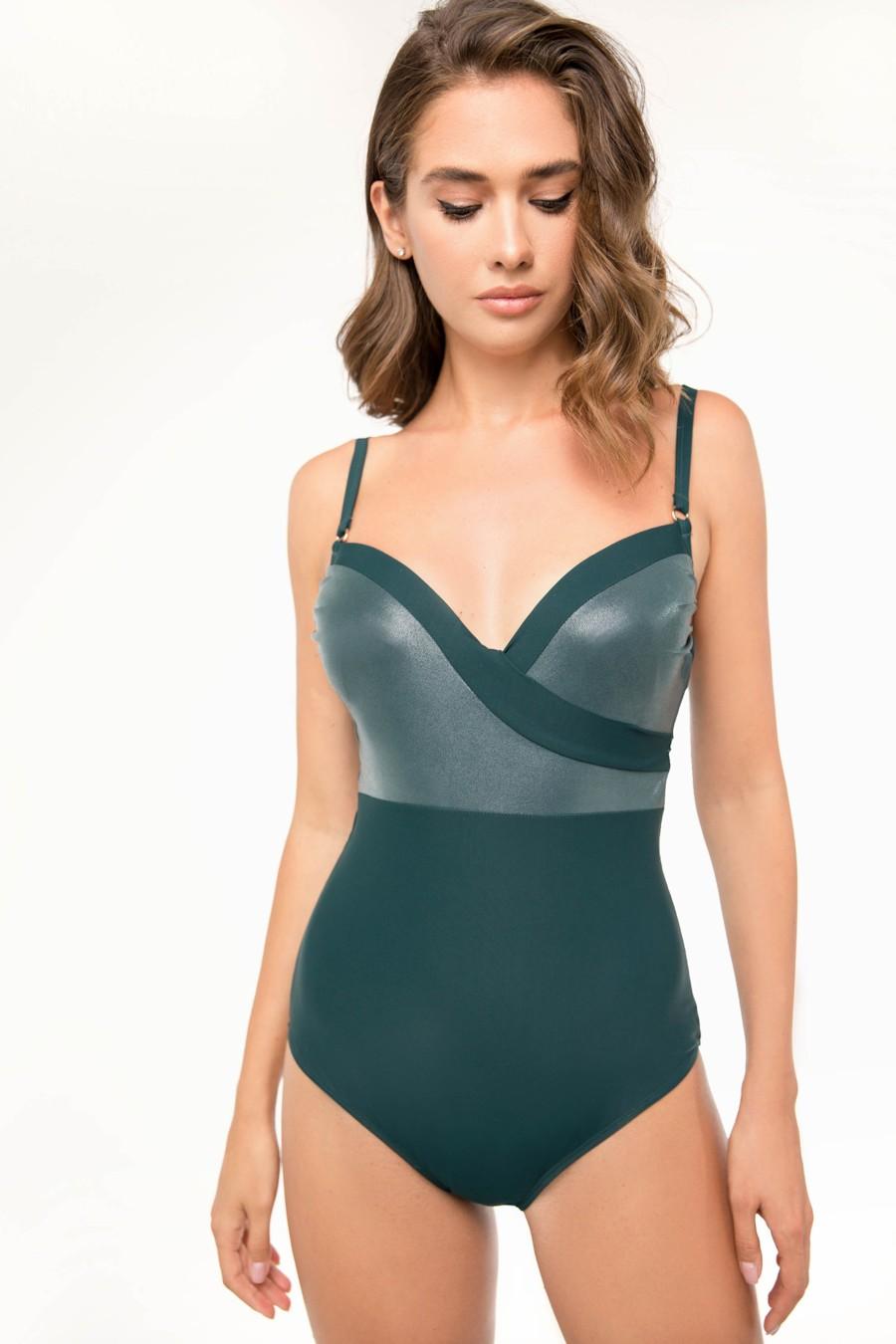 

Купальник злитий із ущільненою чашкою Anabel Arto (64453) 56C/5XL зелений