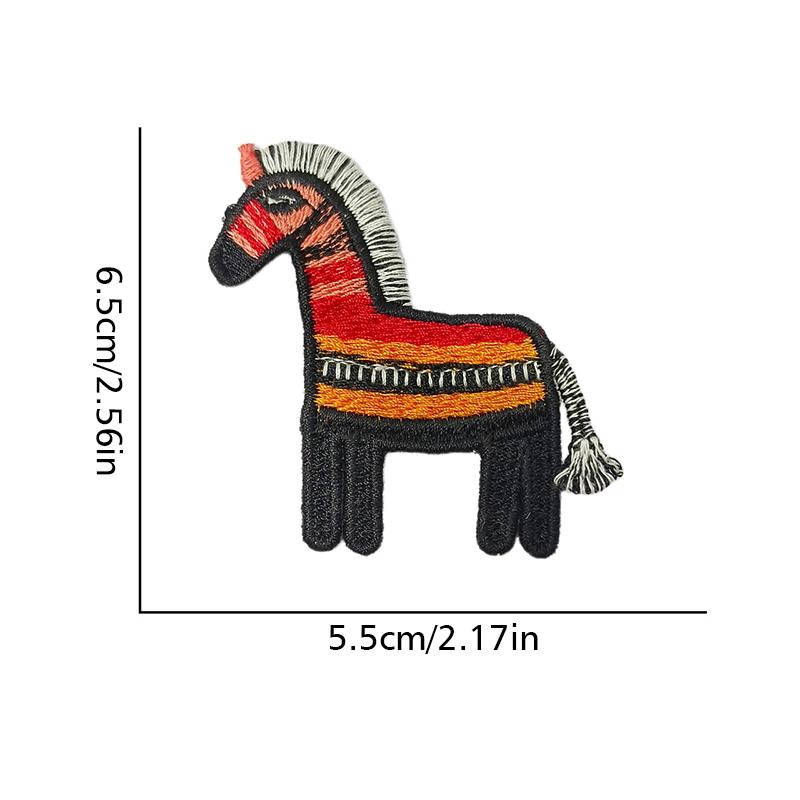 10PCS/Set Cartoon Pony Patten DIY Clothing Accessories Funny No Adhesive Backing Playful Patch Multi-Function 6 Styles