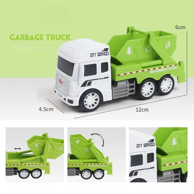 1Pc Diecast Car Engineering Model Excavator Crane Dump Truck Garbage Vehicle Classic City Construction Children Toy for Boy