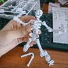 Skeleton Multi Jointed Movable 3D DIY Assembly Model Ornaments Prank Toy Action Figure Desktop Decor Kids Gift Miniature Statue