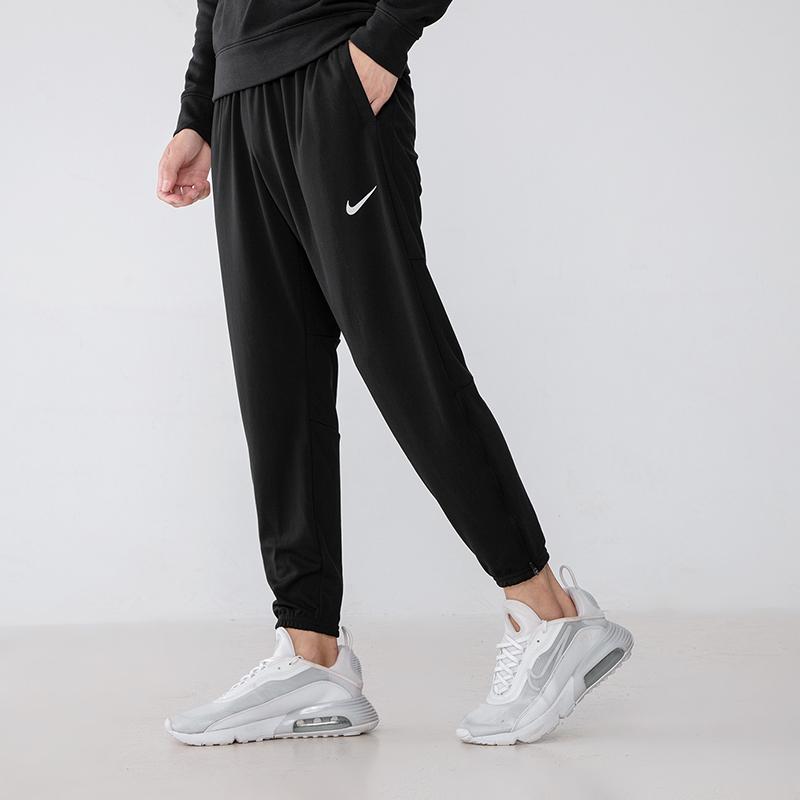 Nike Sports Fitness Training Running Tapered Knit Pants Men Bottoms Black DD5004-010