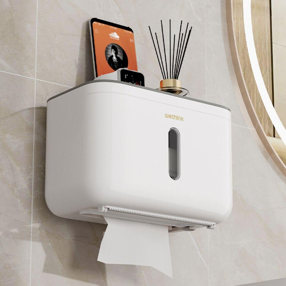 Starke Tragfähigkeit Wandmontierter Taschentuchspender Große flache Oberseite Badezimmer Papierhalter Wohnmobil-Nutzung