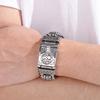 Religious Bracelet for Men 316L Stainless Steel 22MM Buddhist Scriptures Link Men's Bracelets Leather On Hand Jewelry Massive