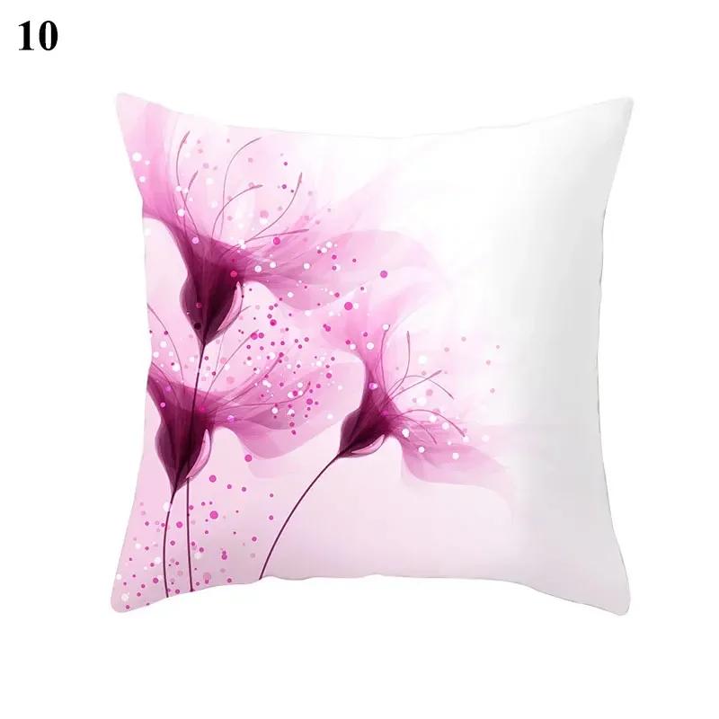 Abstract Print Flower Cushion Cover Sofa Seat Pillowcase Living Room Home Decorative Accessories Pillow Cases 45X45Cm