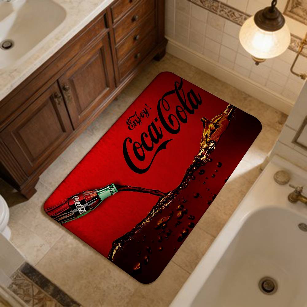 C-Cocas C-cola Vintage Logo Flur Teppich Waschbar Rutschfest Wohnzimmer Sofas Stühle Bereichsmatte Küche Fußmatte Teppich
