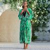 EDOLYNSA Printed Kimono Cardigan for Women Plus Size Bathing Suit Cover Up Casual Summer Dress Long Blouse Robe De Plage Q1314