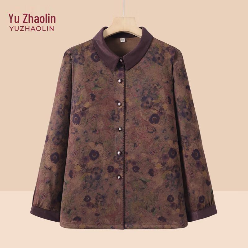 YUZHAOLIN Women s Plus Size Floral Long Sleeve Shirt XL