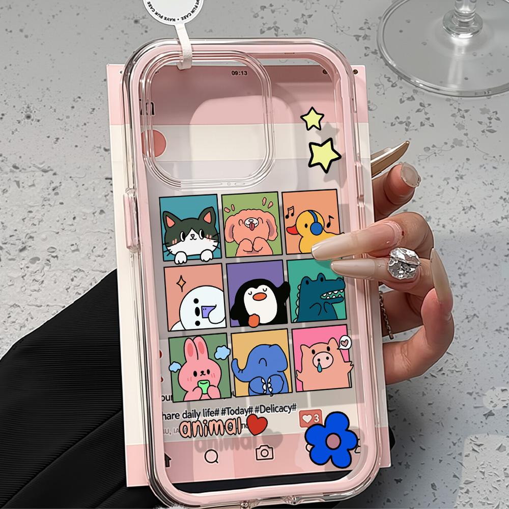 Painted Phone Case for iPhone 17 11 12 13 14 15 16 iPhone 17 12 13 14 15 16 Pro 17 12 13 14 15 16 Pro Max  High Quality Painted Animal Cute Phone Case