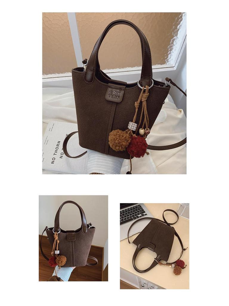 Niche Suede Frosted Handbag: Women's 2025 One-Shoulder & Crossbody Bag