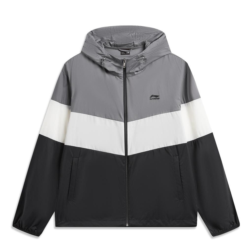 Li Ning Sports Lifestyle Series Simple Loose Hooded Casual Zipper Windbreaker Men outerwear AFDW973-3