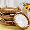 Retro Style Handwoven Basket User Friendly for Snacks Fruits Storage Natural Rattan Home Kitchens Decors in Various Sizes