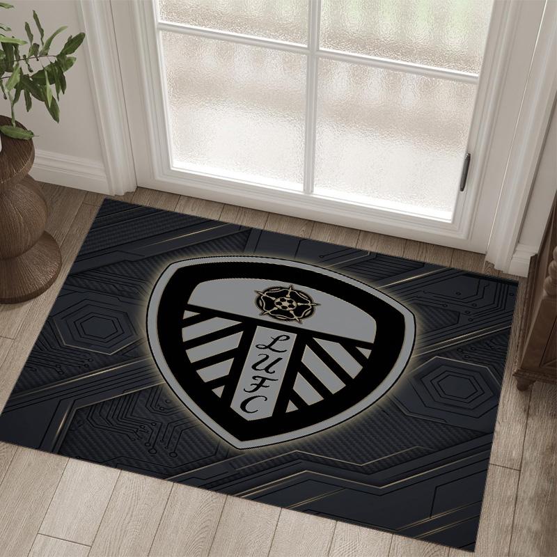 Tappeto in velluto di cristallo Design Leeds United Accogliente Non?Tappeto Stampato Antiscivolo per Camera da Letto Soggiorno Ingresso
