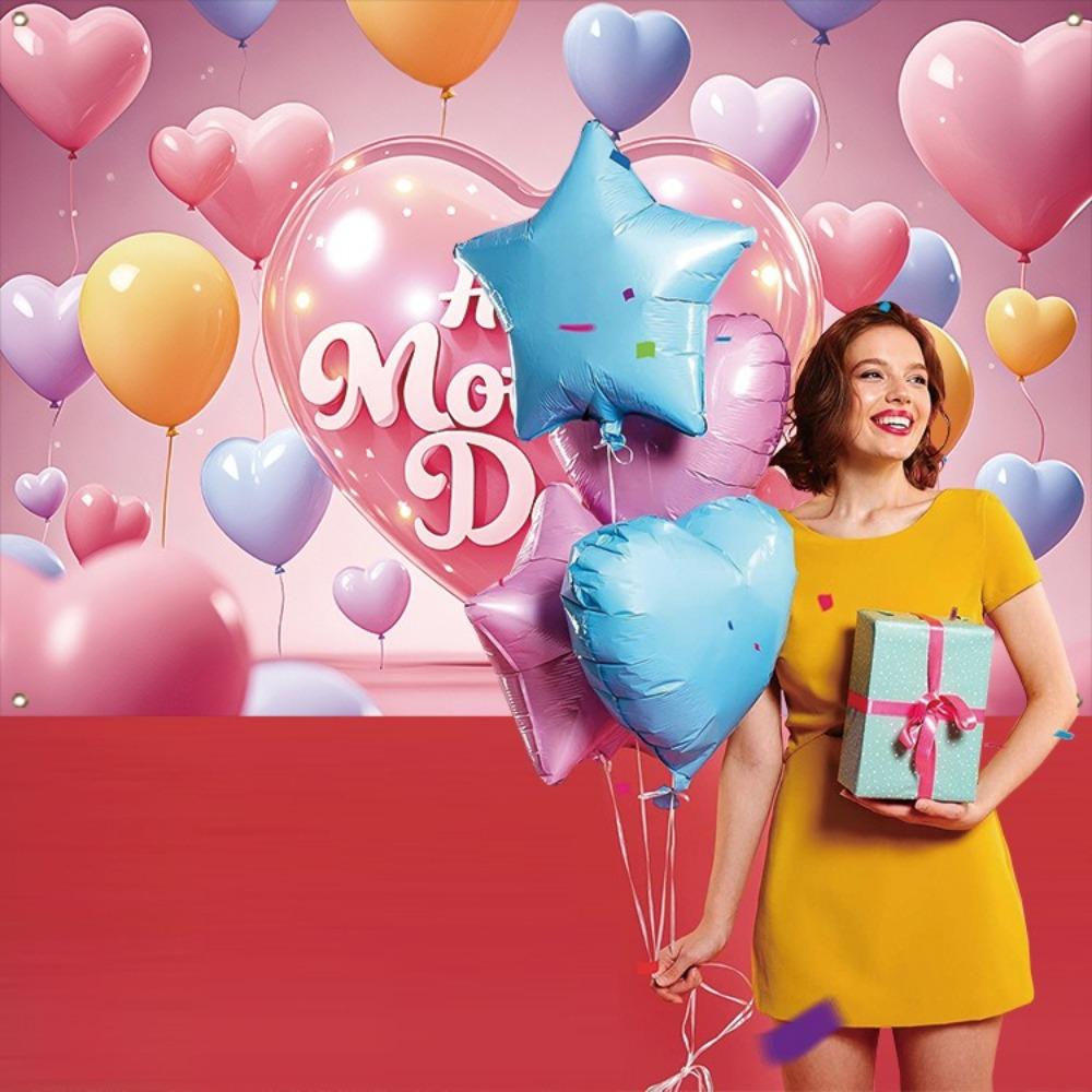 Pink Mother Photography Backdrop Romantic Hanging Background  Photo Booth