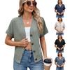 Summer woMen's New Wave Knit Button Short Sleeve Cardigan