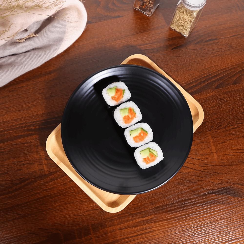 6pcs Imitation Porcelain Round Melamine Plate Japanese Style Salad Plate Sushi Dish Meal Dish  Sushi