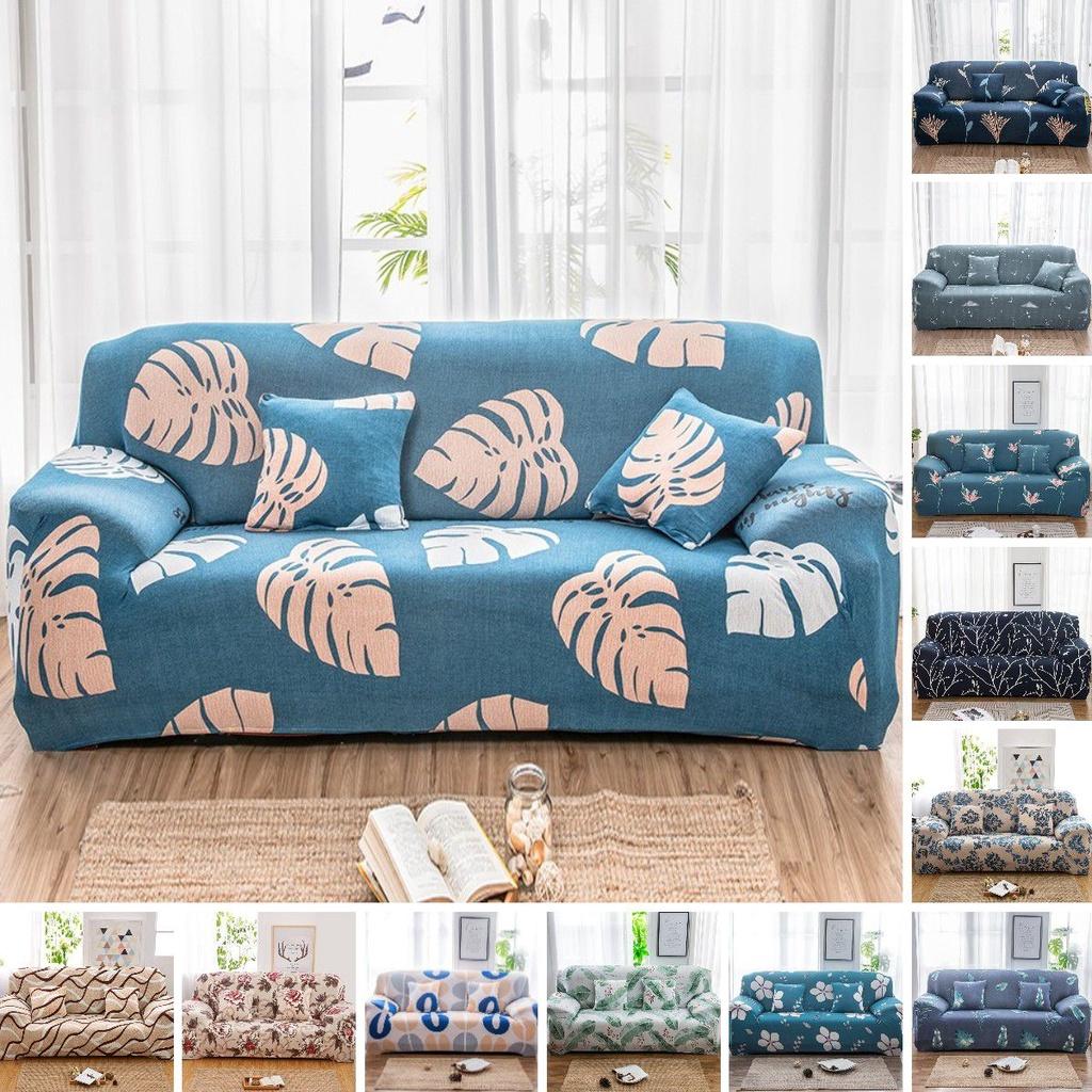 Stylish Flower Leaf Sofa Cover Elastic All-inclusive Protection For Sofas Of Any Size