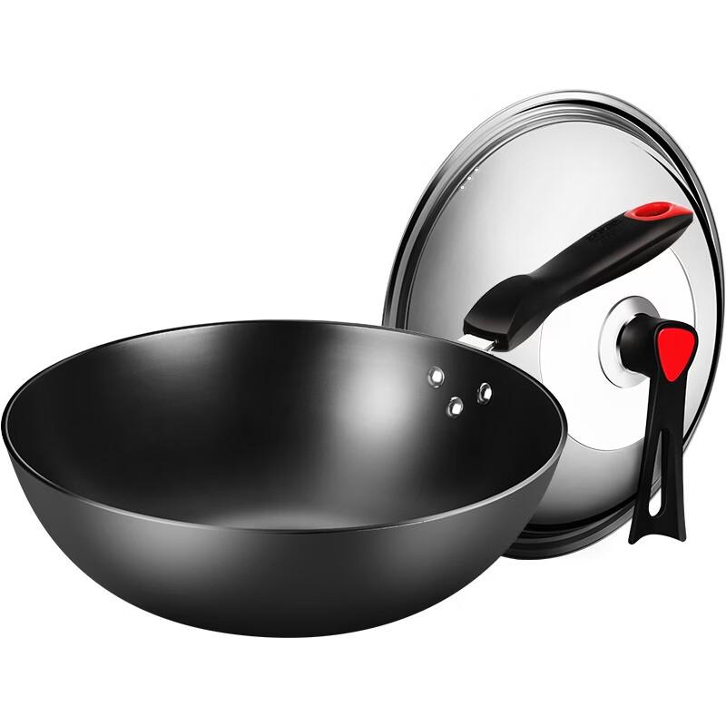 Cooker King 34cm Cast Iron Wok