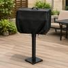 Barbecue Cooker Cover with Drawstring, Fastening Bands, and Top Carry Handle for Convenient Coverage and Handling Between Cooking
