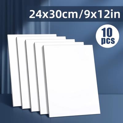 Panneaux de toile pour peinture, 9x12 pouces, fournitures de toile d'art blanche pour professionnels, peintres amateurs, étudiants et adultes, 10 pièces