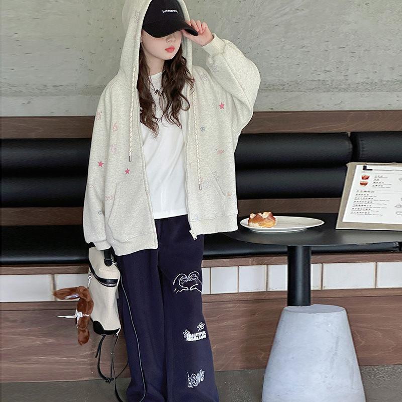 Girls Spring Autumn Casual Hoodie Jacket Stylish Sporty Outerwear for Big Kids Trendy Fashion