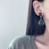Retro Maillard Contrast Color Water Drop Earrings Light Luxurious High-end Simple Earrings