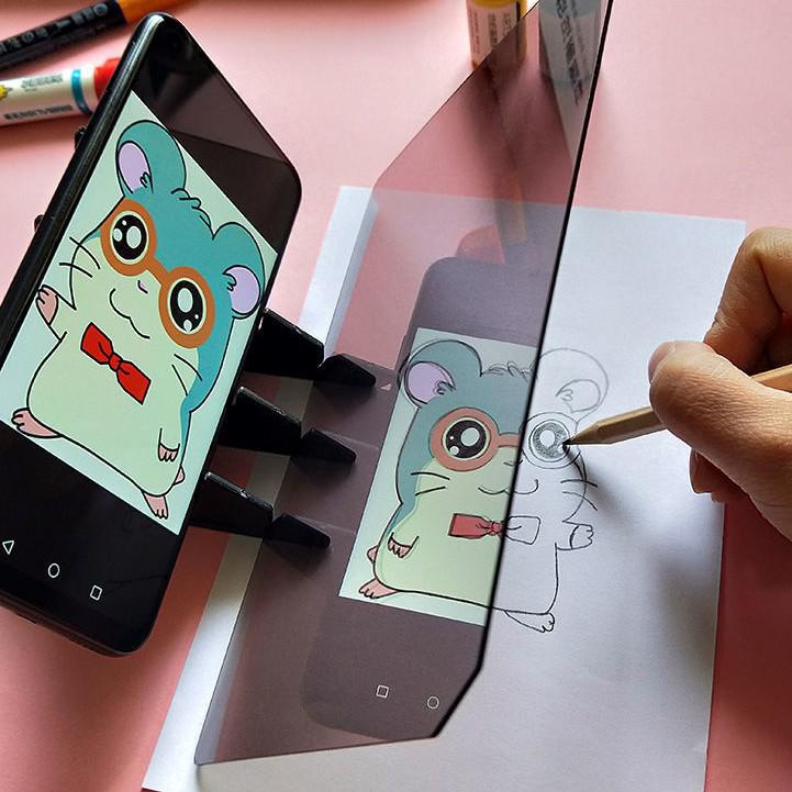 Universal Mobile Phone Tablet Sketch Drawing Board Stand with Projection for Copying Drawings.
