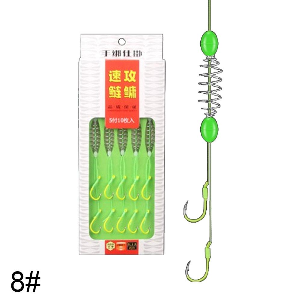 

Новая удочка для карповой рыбалки, набор приманок, двойной крючок, пружинный крючок, карповая леска, снасти для рыбалки с Profess P2I0 8 Glow Hook-1pcs