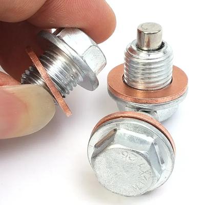 M12*1.25 Vite Tappo Scarico Olio Magnetica in Acciaio per Motore Auto Set Guarnizioni Accessori Auto per la Maggior Parte di Infiniti Exus Nissan Scion Toyota
