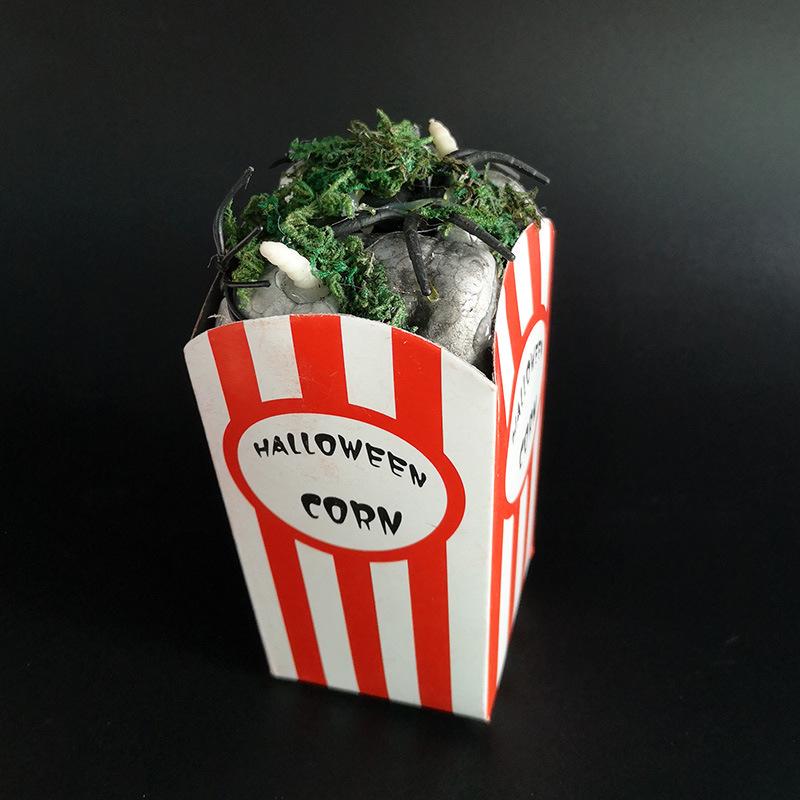 Halloween Decor: Popcorn Bar Eyeballs & Spider Simulation