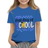 Children's Casual and Fashionable Round-Neck Printed Short-Sleeve Top for Back-to-School