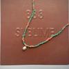 SUZURAN Nami To Pearl Mix Beads Necklace_ Nami To Pearl Mixed Color Pearl Bead Necklace
