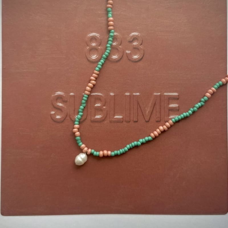 SUZURAN Nami To Pearl Mix Beads Necklace_ Nami To Pearl Mixed Color Pearl Bead Necklace