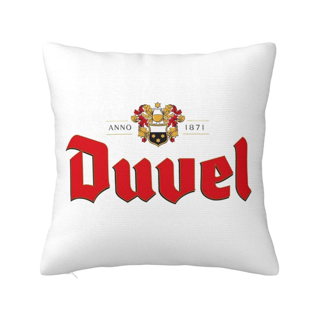 Custom Duvels Logo Pillowcase Polyester Cushion Comfort Throw Pillow Sofa Decorative Cushions Used for Home Bedroom Living Room