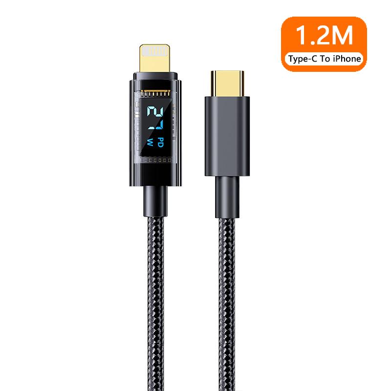 VAORLO светодиодный дисплей Кабель для быстрой зарядки 100 Вт Super Charge USB-C PD-C — фото 11