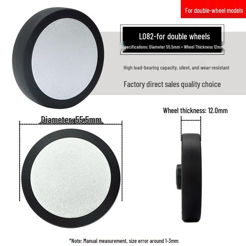 Universal Wheel Replacement for Luggage Suitcase: Leather Caster Rubber Roller Rim Repair Accessories