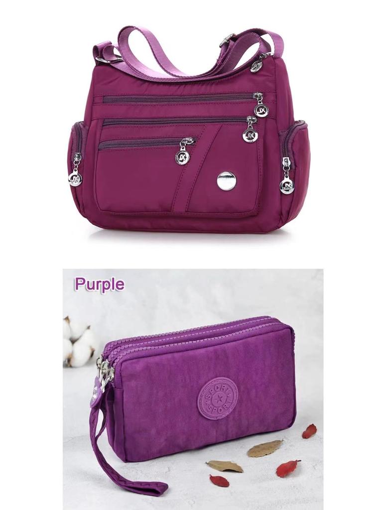 Women Crossbody Bag Waterproof Tote Casual Nylon Purse Handbag RFID Lightweight Messenger Bag