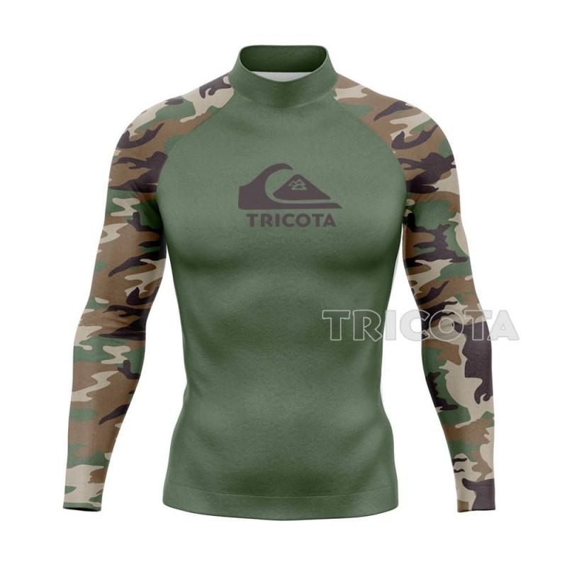 Pánské tričko s dlouhým rukávem Rash Guard na surfování Ochrana proti UV záření Rychleschnoucí Plavky Potápění Surfování Vodní sporty