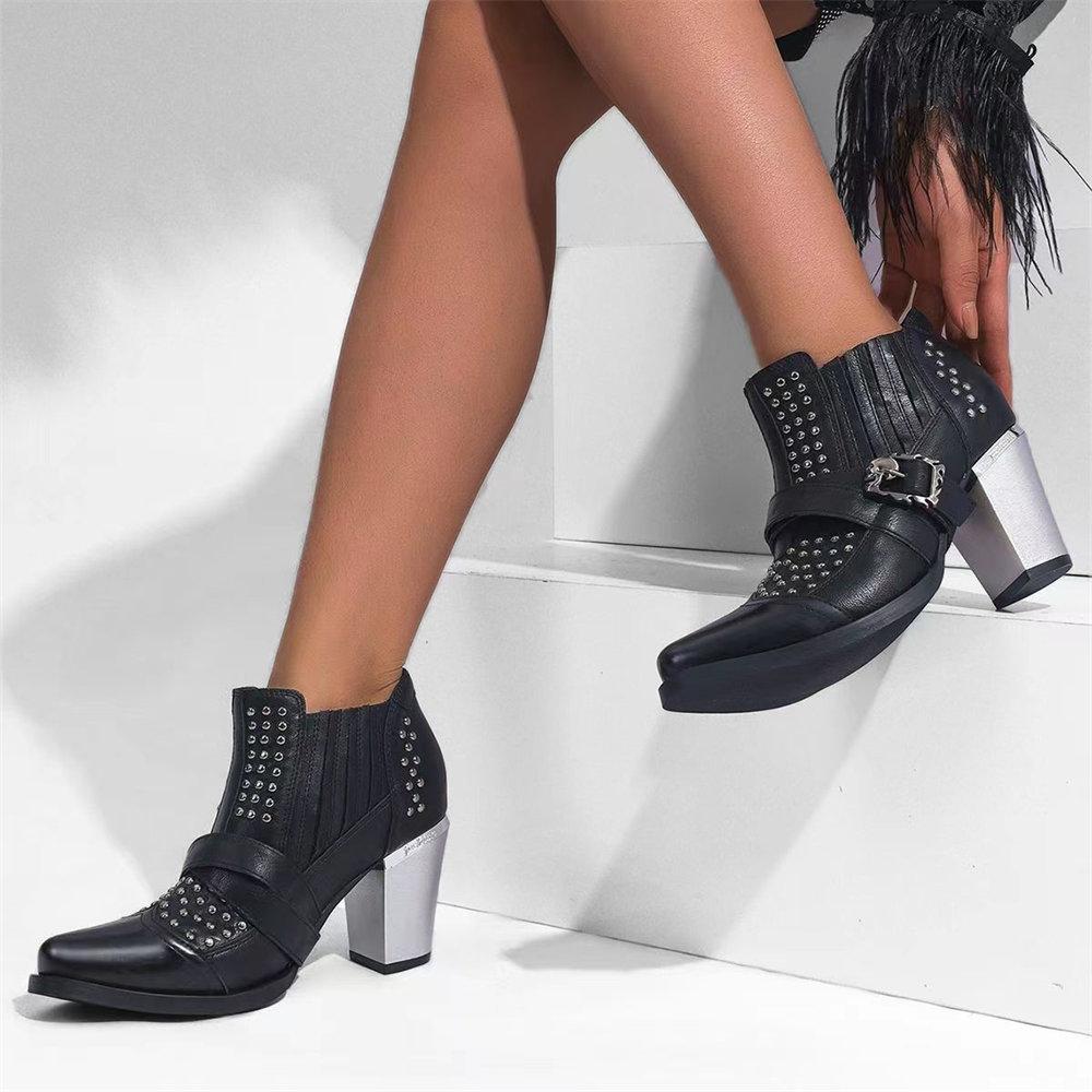 Fashion Brand Big Size Vintage Y2k Maillard Style Boots Retro Black Cowboy Boots Women High Heels Retro Western Boot High Quality Shoes