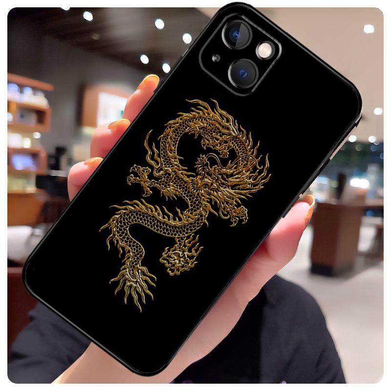 Chinese Dragon Case For iPhone 16 Pro Max 14 13 12 11 15 17 Pro Max mini 15 16 Plus 16e 17 Air Phone Cover