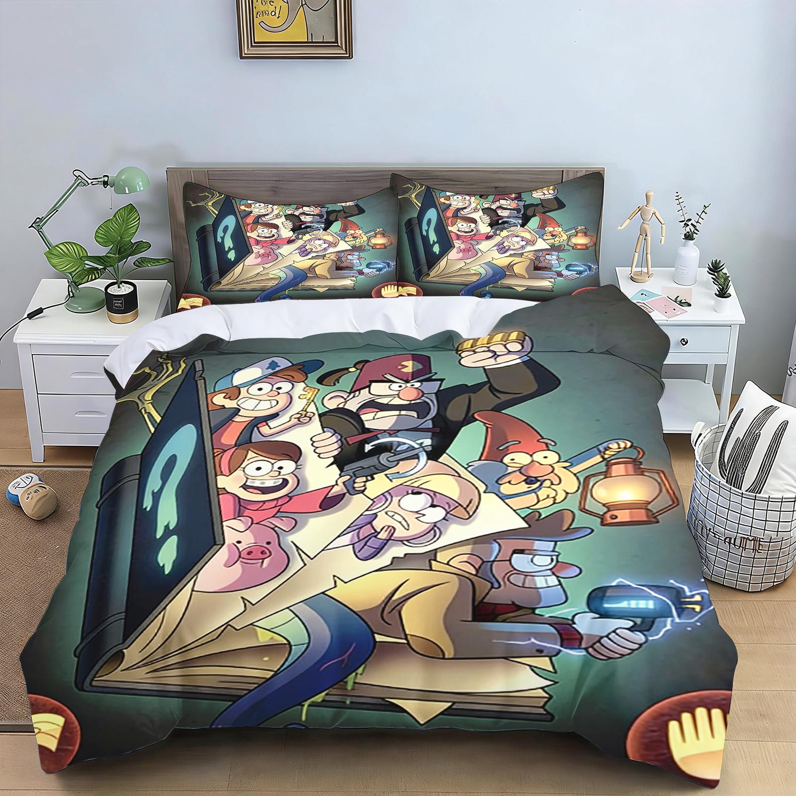 

Gravity Falls Duvet Cover Set Bedding Comforter Sets King Size 3D Children S Bedding Set 135x200cm