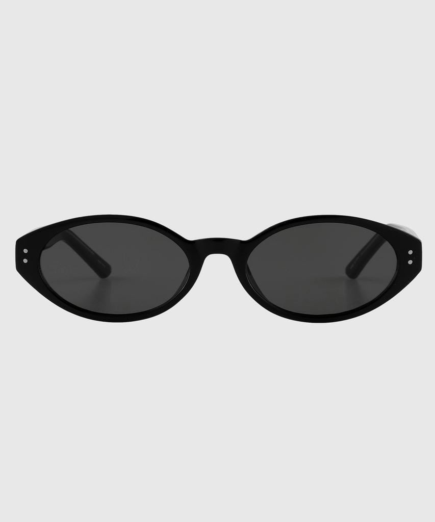 Tuditeo Osa Slim Oval Uv Protection Fashion Sunglasses Nylon Tinted Lens C1 Black