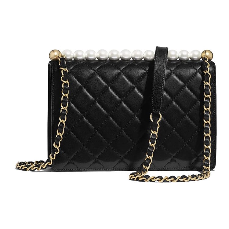 Chanel Sheepskin Flap Bag, Shoulder Bag, Crossbody Bag Women's Black AS0585-B00374-94305
